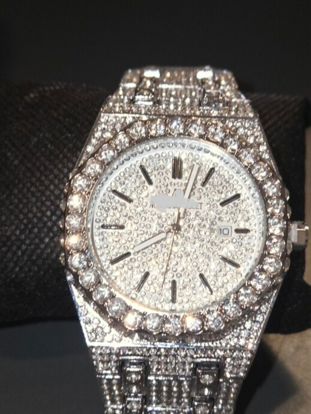 Fully Iced Out VVS Moissanite Diamond Stainless Steel Watch 44MM - Picture 3 of 9